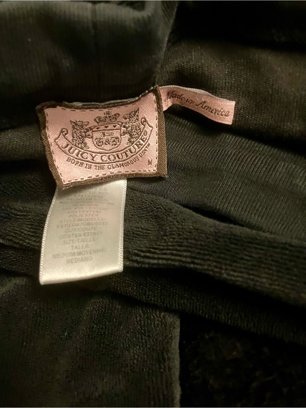 Juicy Couture Black Velour Apparel - Picture 11 of 16